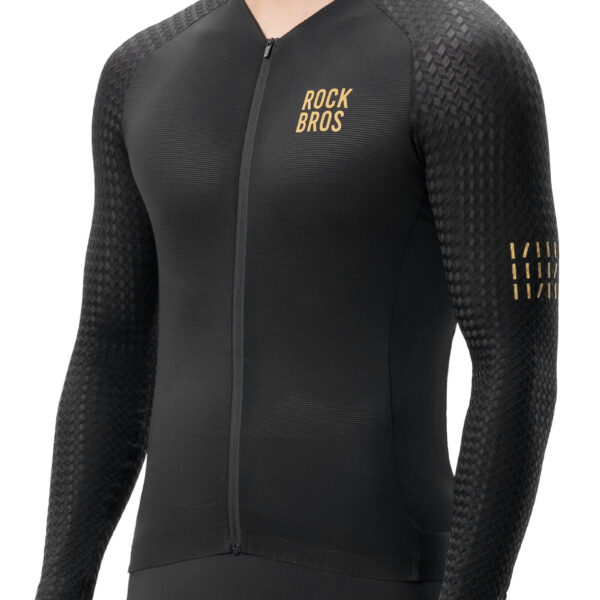 Jersey Ciclismo Hombre Manga Larga Corte 3D Diamond Fit ROCKBROS