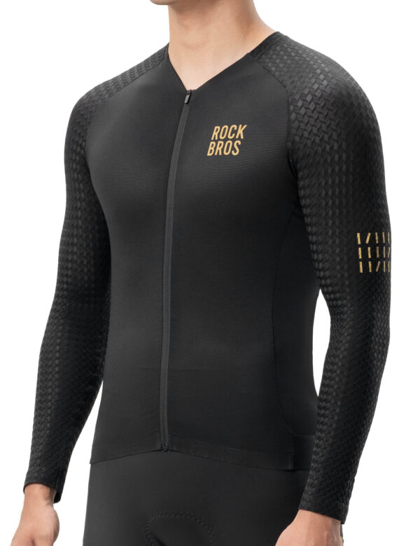 Jersey Ciclismo Hombre Manga Larga Corte 3D Diamond Fit ROCKBROS