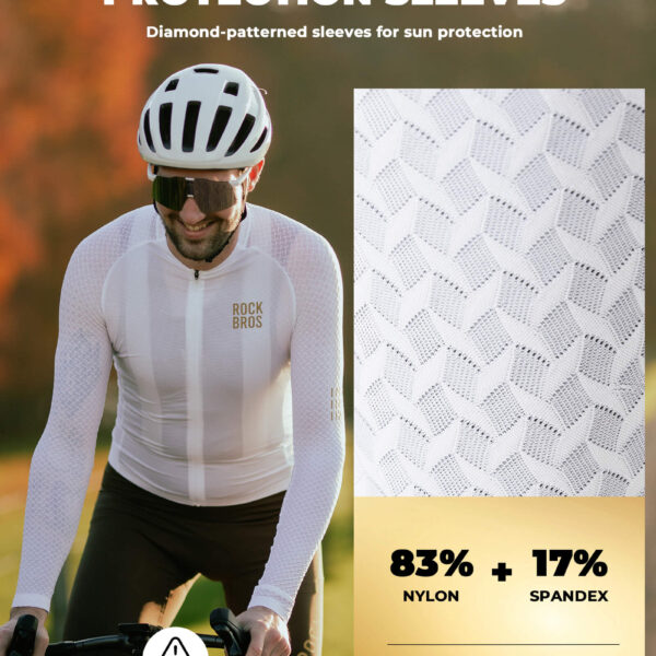Jersey Ciclismo Hombre Manga Larga Corte 3D Diamond Fit ROCKBROS