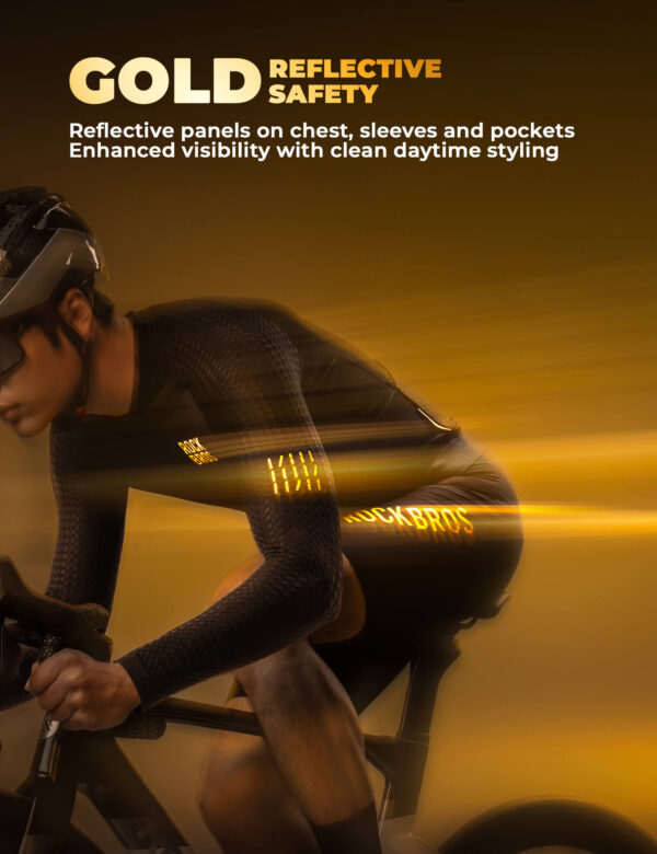 Jersey Ciclismo Hombre Manga Larga Corte 3D Diamond Fit ROCKBROS