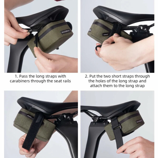 Bolso de Sillín Bicicleta Impermeable Ultraligero 48g ROCKBROS