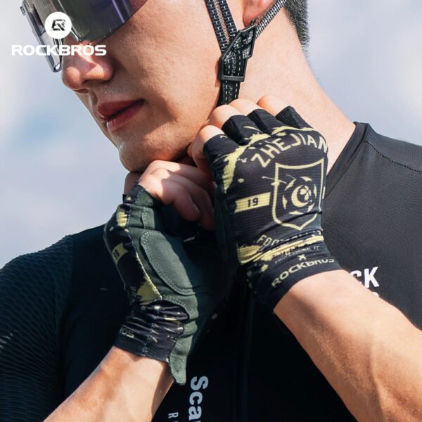 Guantes Ciclismo Medio Dedo Edición Limitada Zhejiang FC ROCKBROS