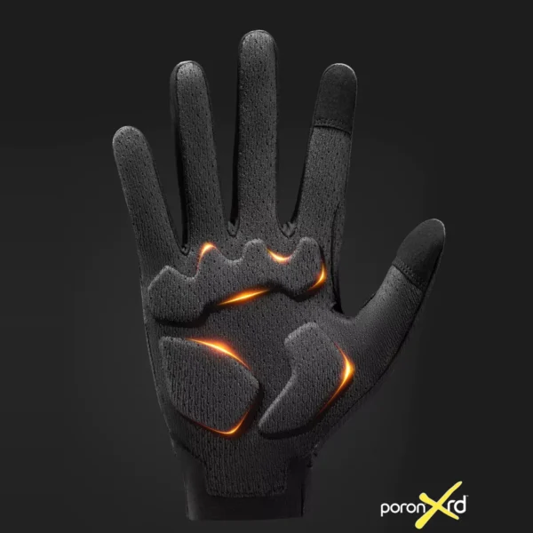 Guantes de ciclismo dedo completo Rockbros negros – palma con acolchado PORON XRD