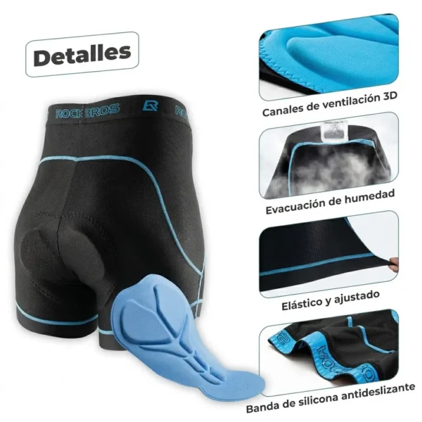 Pantalon corto ciclismo Rockbros - Imagen 4