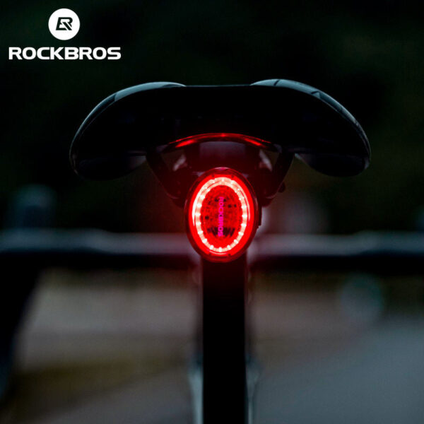 Luz Trasera Bicicleta Inteligente Sensor de Freno IPX7 ROCKBROS