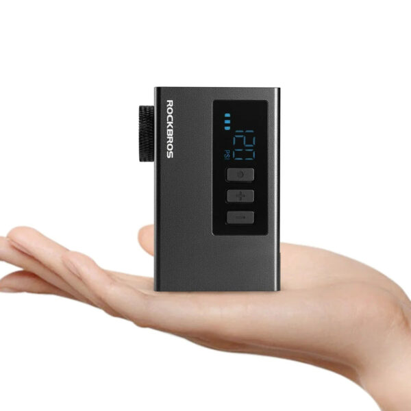 Inflador Eléctrico Mini Bicicleta AS240 PRO con Manómetro 120PSI ROCKBROS