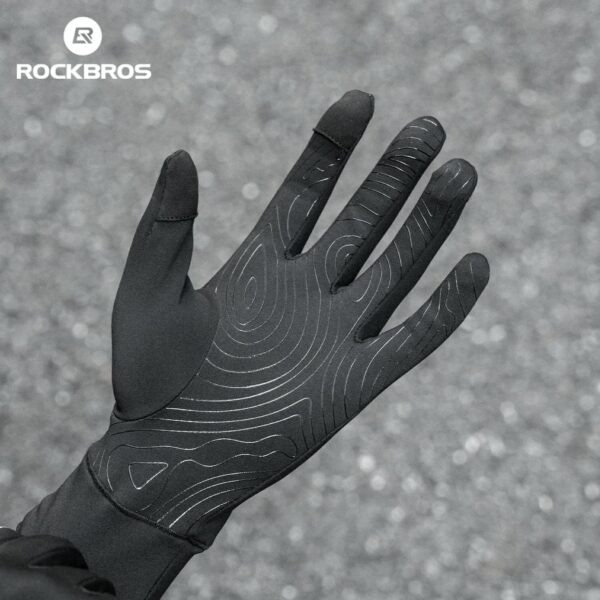 Guantes Ciclismo Invierno Cortaviento Pantalla Táctil Antideslizante Forro Polar ROCKBROS