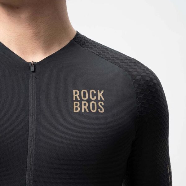 Jersey de ciclismo hombre YDW3003BK Rockbros negro - logo ROCKBROS en el pecho