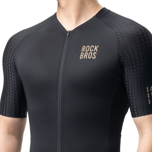 Jersey de ciclismo hombre YDW3003BK Rockbros negro - puesto, vista frontal