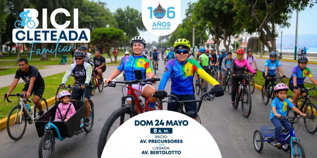 Bicicleteada Gratis por el 106 Aniversario de San Miguel 2026: Ruta, Hora y Qué Llevar