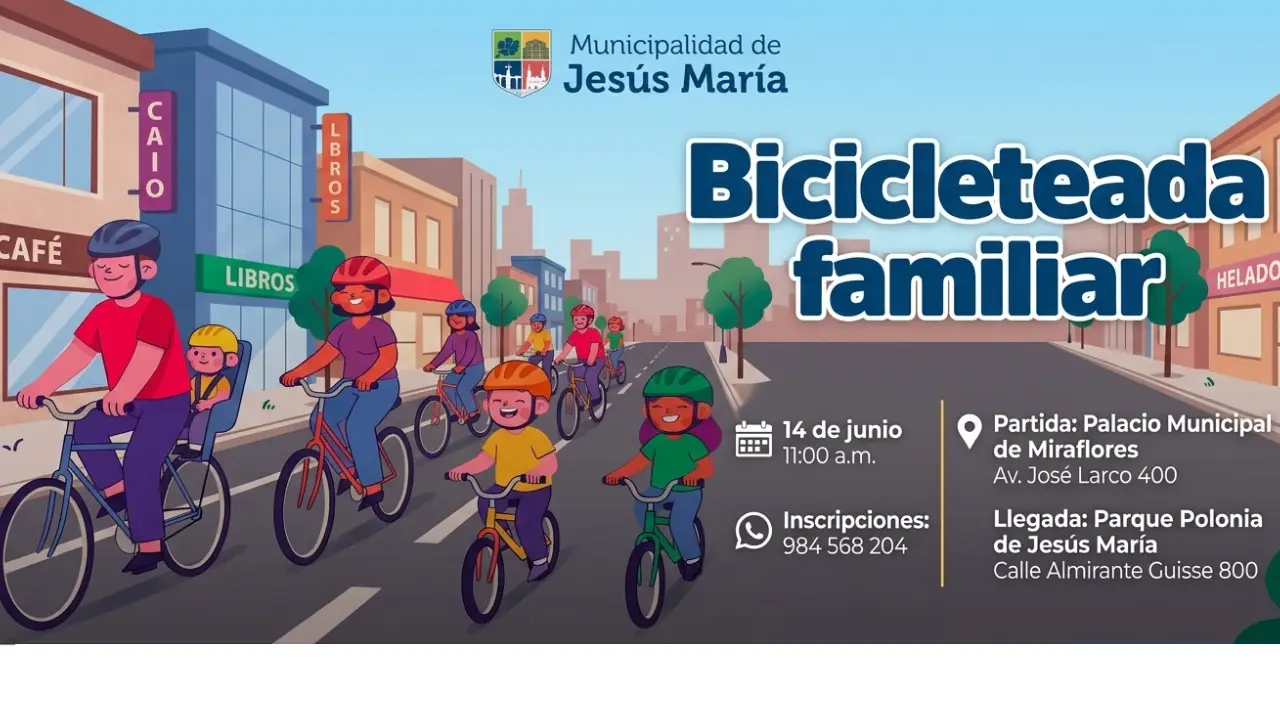 ¿Cuándo Es la Bicicleteada Familiar de Jesús María 2026? Fecha, Ruta, Sorteos y Cómo Inscribirse