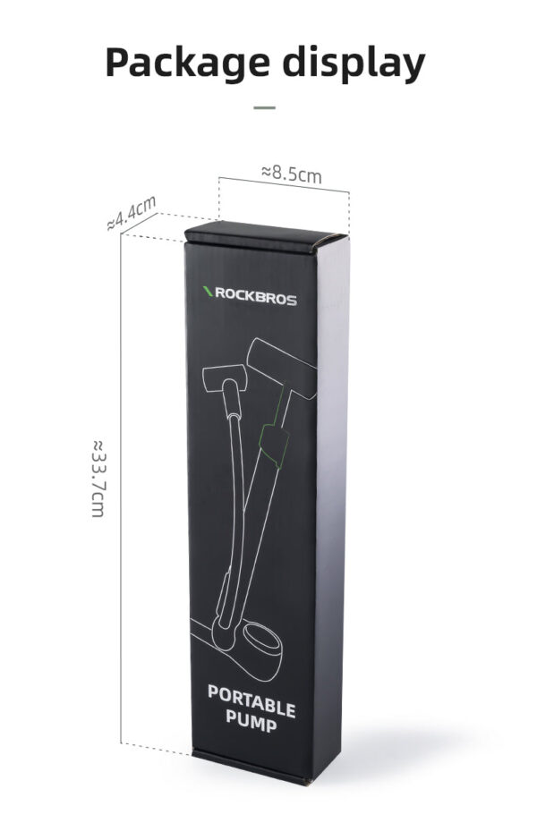 Inflador de Pie para Bicicleta 120 PSI Rockbros JG-6001 ROCKBROS