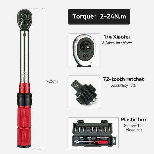 Torquimetro para Bicicleta 2-24 Nm Rockbros GJ1001 ROCKBROS