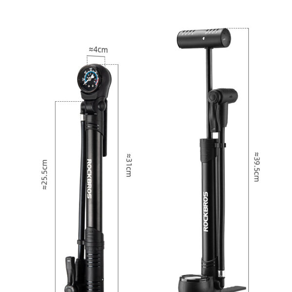 Inflador de Pie para Bicicleta 120 PSI Rockbros JG-6001 ROCKBROS