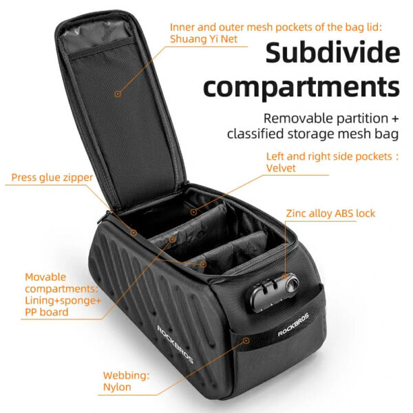 Bolso Rigido Impermeable para Parrilla Rockbros REBACK104 ROCKBROS
