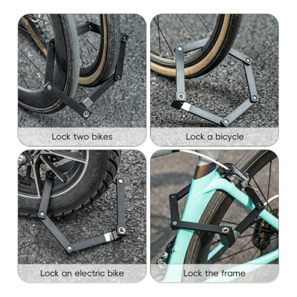 Candado Plegable para Bicicleta con Soporte Rockbros WD-3001 ROCKBROS