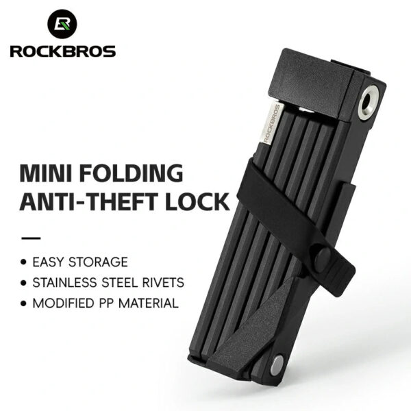 Candado Plegable para Bicicleta con Soporte Rockbros WD-3001 ROCKBROS
