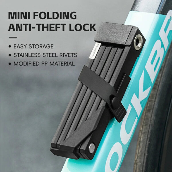Candado Plegable para Bicicleta con Soporte Rockbros WD-3001 ROCKBROS