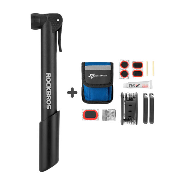 Pack Inflador Portátil 80 PSI + Kit Multiherramienta Rockbros