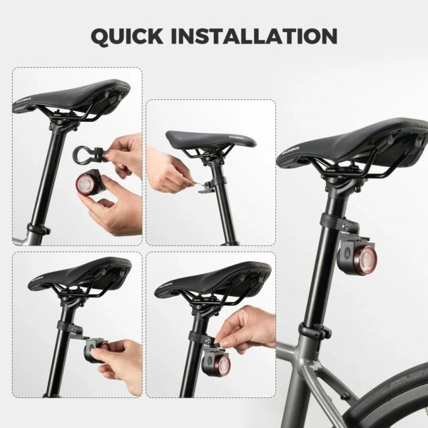 Luz Trasera con Bocina 115dB y Control Remoto Rockbros A8PRO ROCKBROS