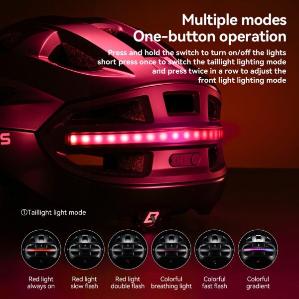 Casco Inteligente con Luces y Direccionales Rockbros HLM36001 ROCKBROS