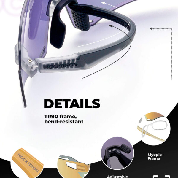 Lentes de Ciclismo Fotocromaticos UV400 Rockbros SP7010 ROCKBROS