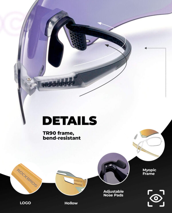 Lentes de Ciclismo Fotocromaticos UV400 Rockbros SP7010 ROCKBROS