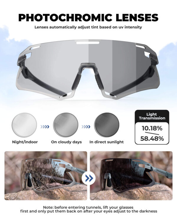 Lentes de Ciclismo Fotocromaticos UV400 Rockbros SP7010 ROCKBROS