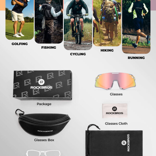 Lentes de Ciclismo Fotocromaticos UV400 Rockbros SP7010 ROCKBROS