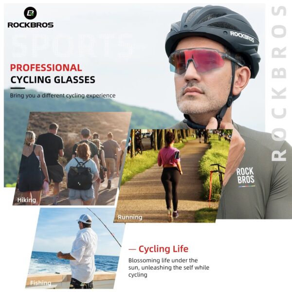 Lentes de Ciclismo Fotocromaticos con 4 Micas Rockbros SP6005 ROCKBROS
