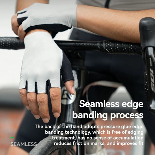 Guantes Cortos de Ciclismo Ligeros Negro Rockbros S408 ROCKBROS