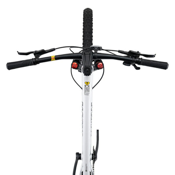 Bicicleta MT600 Aro 29 Blanco ROCKBROS - vista frontal del manubrio