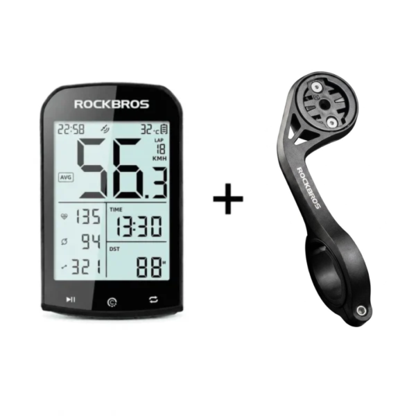 Pack Ciclocomputador GPS Rockbros BC29-6002 + Soporte de Manubrio KZJ-2300