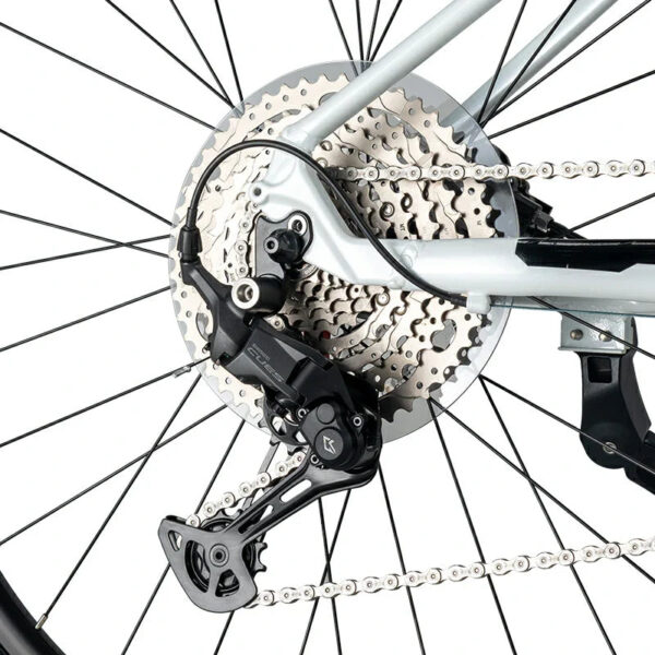Bicicleta MT400 Aro 29 Blanco ROCKBROS - cambio trasero Shimano y cassette de 10 velocidades