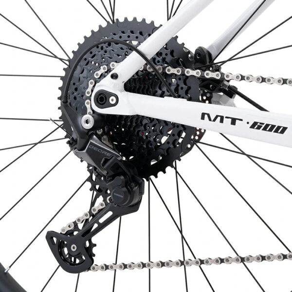 Bicicleta MT600 Aro 29 Blanco ROCKBROS - cassette y cambio trasero Shimano Deore 12v