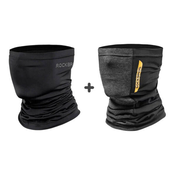 Pack de Bandanas Rockbros WB-001 Negra y WB-002 Negra Gris