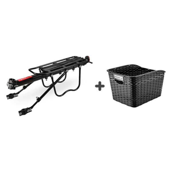 Pack Parrilla de Aluminio + Cesta para Bicicleta Rockbros PP33