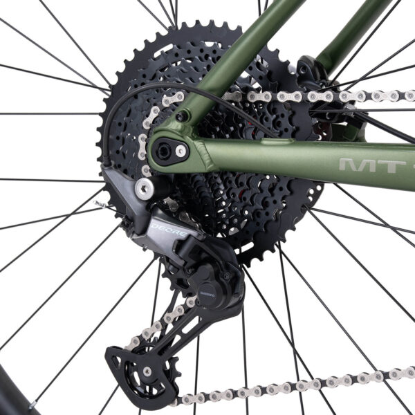 Bicicleta MT600 Aro 29 Verde ROCKBROS - cassette y cambio trasero Shimano Deore 12v