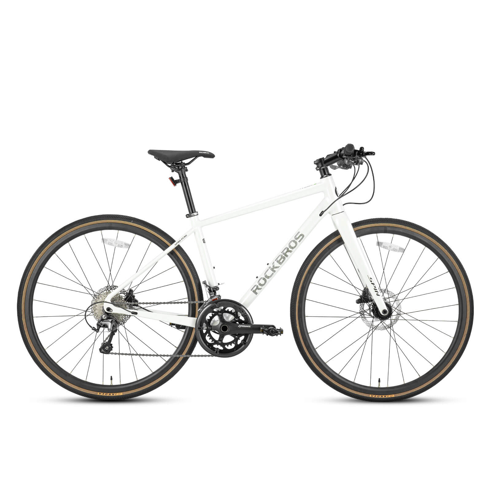 Bicicleta de ruta Rockbros Spin P2M Blanco de perfil