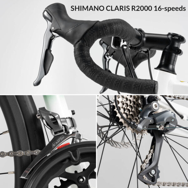 Bicicleta de Ruta W2M Blanco Rockbros ROCKBROS