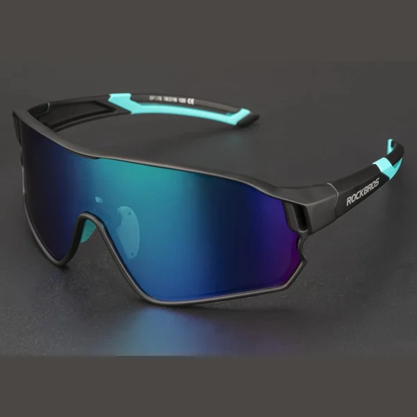 Lentes de ciclismo Rockbros 10140 con luna espejada de una sola pieza