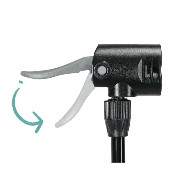 Cabezal del inflador Rockbros BP4001 con palanca para trabarlo en la válvula