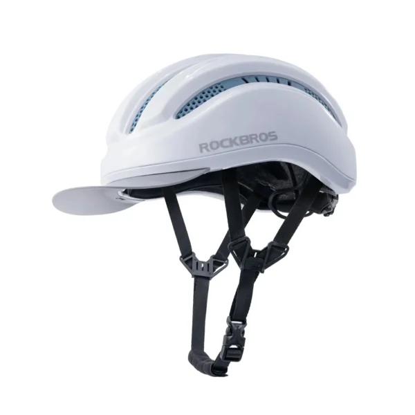 Casco de ciclismo urbano con visera Rockbros TS12000 blanco