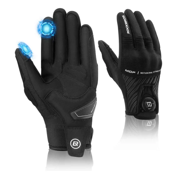 Guantes Rockbros GMT5300 negros con pulgar e índice táctiles