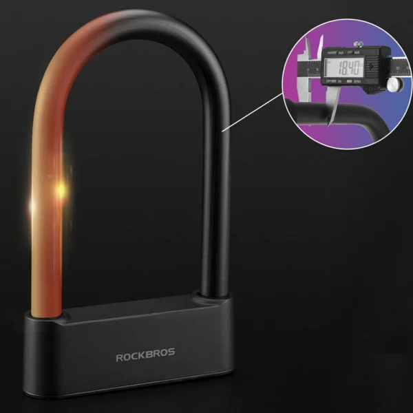 Arco de acero de 18.4 mm del candado Rockbros LCK1801