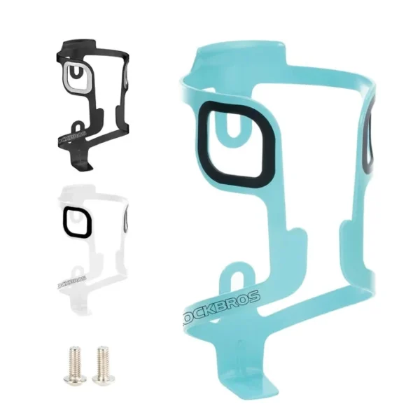 Portabotellas de aluminio Rockbros CB4800 celeste con tornillos