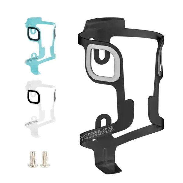 Portabotellas de aluminio Rockbros CB4800 negro con tornillos