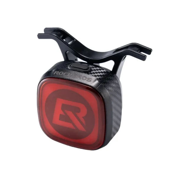 Luz trasera Rockbros Q2MAX con su soporte para el sillín
