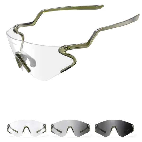Lentes Rockbros SP170 verde oliva vista lateral