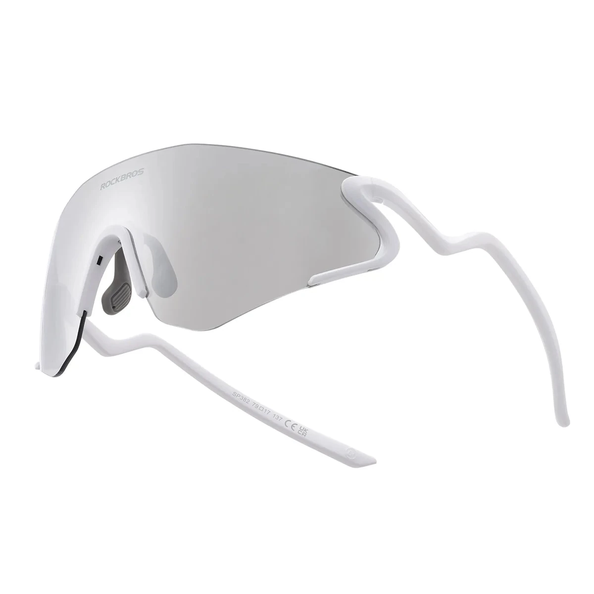 Lentes de ciclismo fotocromáticos Rockbros SP170 blanco